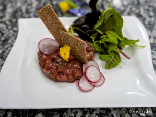 Mühle Born: Vorspeise · Tatar vom Rind