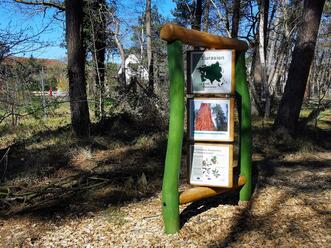 Walderlebnispfad Dierhagen - Drehelemente mit Informationen