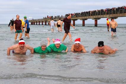 Nur die ganz Harten traun sich mehr als waten