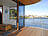 Hausboot Svanhus - überdachte Terrasse