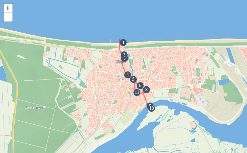Karte Historischer Weg Zingst