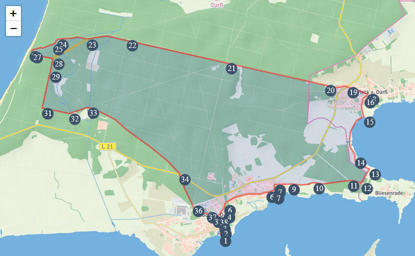 Fahrradtour: Bodden-Weststrand-Tour