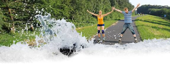 Skaten auf dem Deich