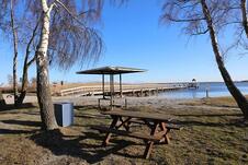 Badestelle am Hafen in Wieck a. Darß