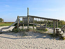 Spielplatz am Hafen / BadestelleWackelbrücke, Kletternetz