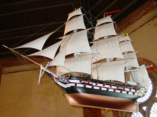 Kirche Wustrow - Modellschiff Deo Gloria