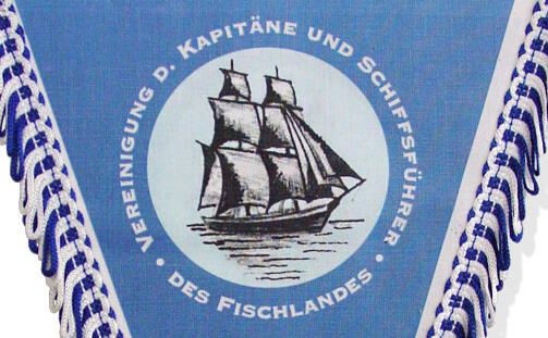 Wimpel der Vereinigung der Kapitäne und Schiffsführer des Fischlandes 